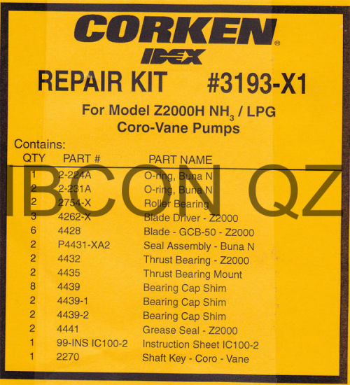 Ремкомплект Corken Z-2000